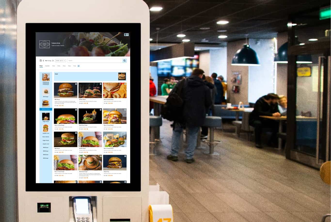 Kioscos de autogestión gastronomía